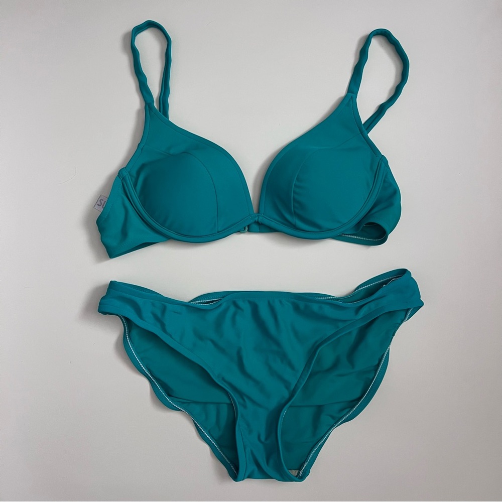 Sunsets Swim Teal Bikini Set